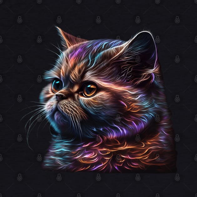 Neon Exotic Shorthair Cat by Sygluv